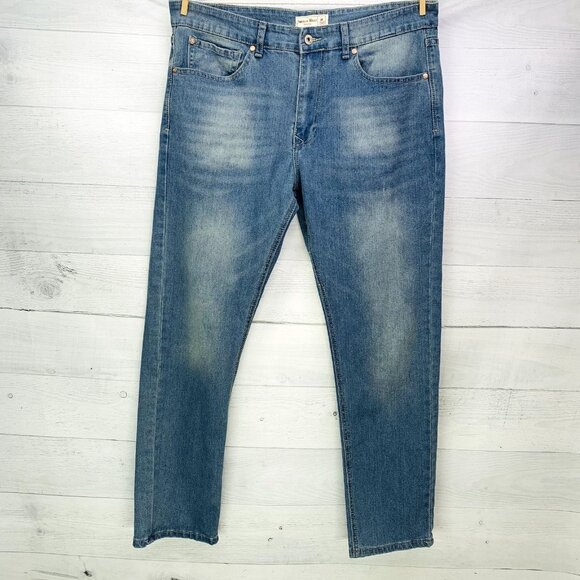 Smith & Mills Mens Slim Fit Jeans Stretch Denim Mid Rise Size 36 - Picture 4 of 13